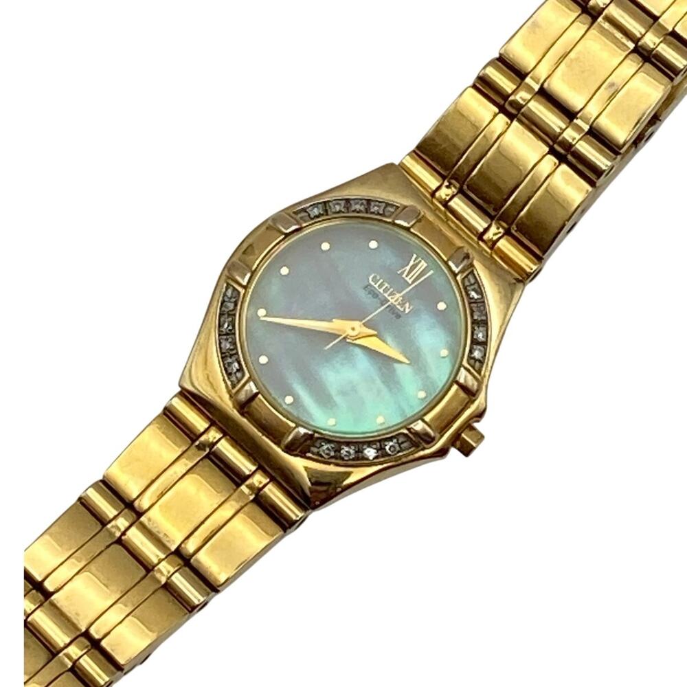 Citizen Eco-Drive MOP E030-H29751 Dress Watch 25mm - WR Wrist 5.75" WORKS